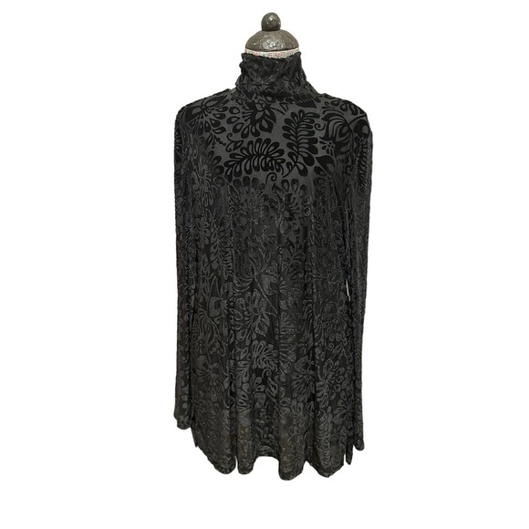 Soft Surroundings Tops - Soft Surroundings Walden Velvet Turtleneck Black Size Large, NWT